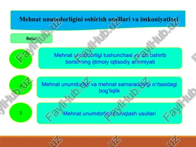 mehnatunumdorliginioshirishomillarivaimkoniyatlari — PPTX