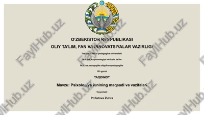 maxsus pedagogika:oligofrenopedagogika — PPTX