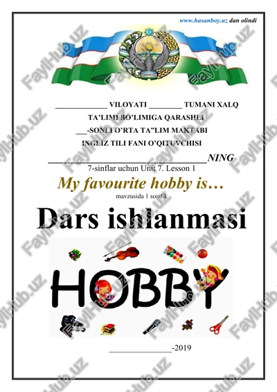 my favourite hobby is… — DOCX