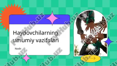haydovchilarning umumiy vazifalari — PPTX