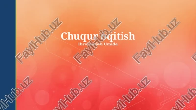 chuqur òqitish — PPTX