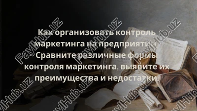 organizatsiya kontrolya marketinga na predpriyatii — PPTX