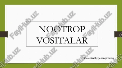 nootrop vositalar — PDF