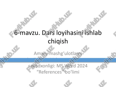 dars loyihasi — PPTX