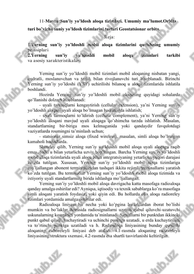 yerning sun’iy yo’ldoshli mobil aloqa tizimlari — PDF