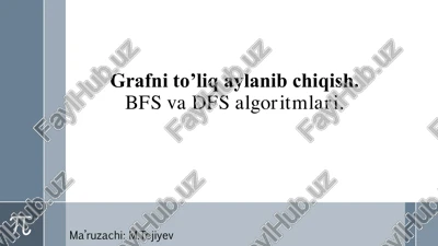 graflarni aylanib chiqish — PDF