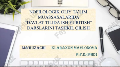 davlat tilida ish yuritish darslari — PDF