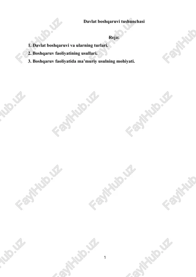 davlat boshqaruvi tushunchasi — DOCX