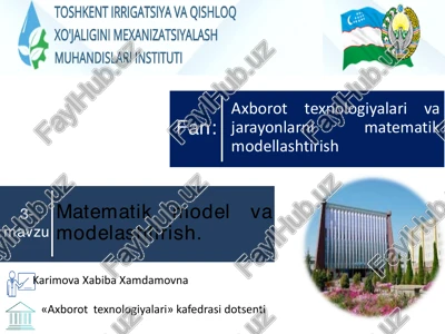 axborot texnologiyalari va matematik modelashtirish — PDF