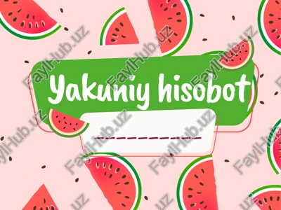 yakuniy hisobot — PDF