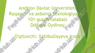 odilova oydinoy — PPTX