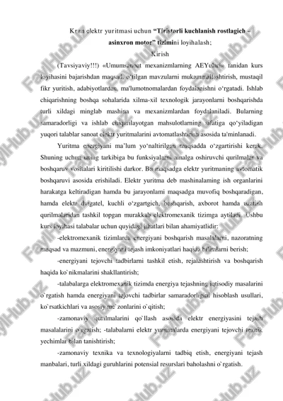 tiristorli kuchlanish rostlagich – asinxron motor — PDF