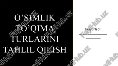 o'simlik to'qimalari tahlili — PPTX