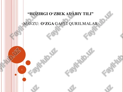 o‘zga gapli qurilmalar — PDF