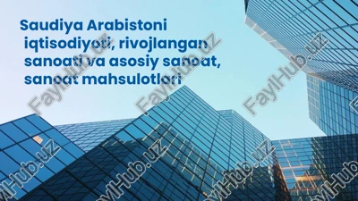 saudiya arabistoni iqtisodiyoti haqida umumiy ma’lumot — PDF
