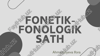 fonetik-fonologik sath — PDF