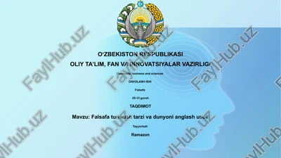 falsafa - hayot tarzi — PPTX