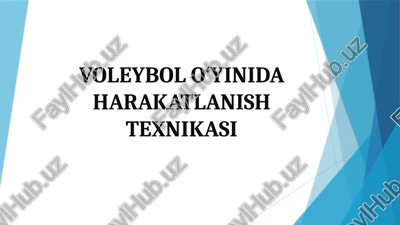 voleybol o‘yinida harakatlanish texnikasi — PPTX