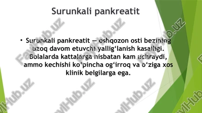 surunkali pankreatit — PPTX