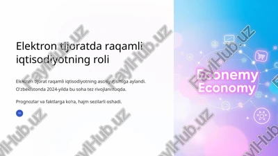 elektron tijoratda raqamli iqtisodiyotning roli — PPTX