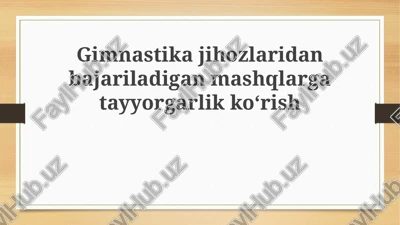 gimnastika mashqlari — PPTX