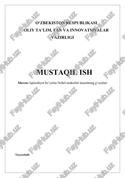 nobel mukofoti laureatlari — DOCX