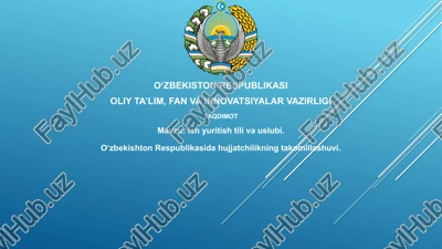 biznes tili va uslubi — PPTX