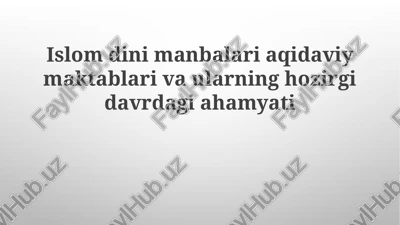islom manbalari — PPTX
