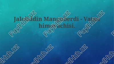 jaloliddin manguberdi-vatanhimoyachisi — PPTX