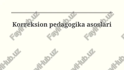 axlok tuzatish pedagogikasi — PPTX