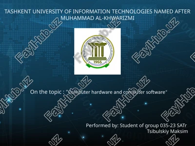 computer hardware and software — PPTX
