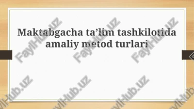 amaliy metodlar — PPTX