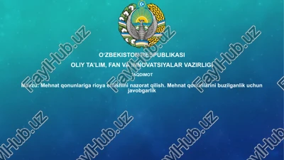mehnat qonunchiligi buzilganligi uchun javobgarlik — PPTX
