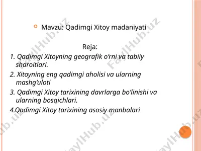 qadimgi xitoy madaniyati 2 — PPTX