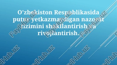 korrupsiyaga qarshi kurash tizimi — PPTX