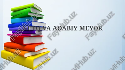 nutq va adabiy meyor — PPTX