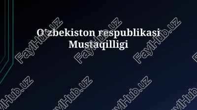 mustaqillikning tarixi — PPTX