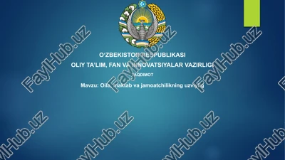 oila, maktab va jamiyat uyg'unligi — PPTX