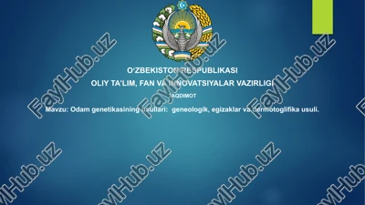 odamgenetikasining usullari — PPTX