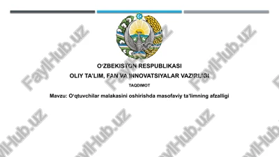 masofaviy ta'lim platformalari — PPTX