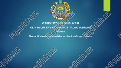o'lchashdagixatoliklarvaularnisinflargaboʻlinish — PPTX