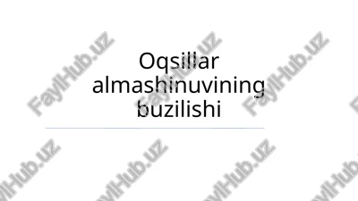 protein metabolizmi buzilishlari — PPTX