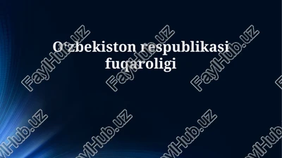 oʻzbekiston respublikasi fuqaroligi — PPTX