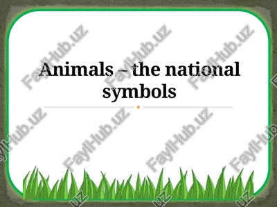animals – the national symbols — PPTX