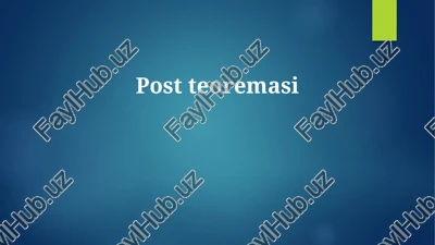 post teoremasi — PPTX