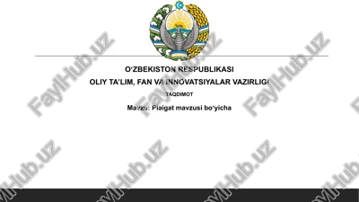 plaigatmavzusiboʻyicha — PPTX
