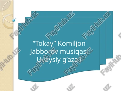komiljon jabborov hayoti — PPTX