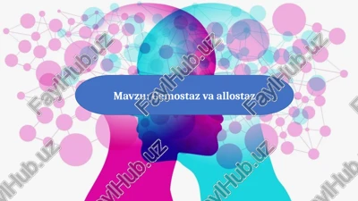 gemostaz va allostaz — PPTX