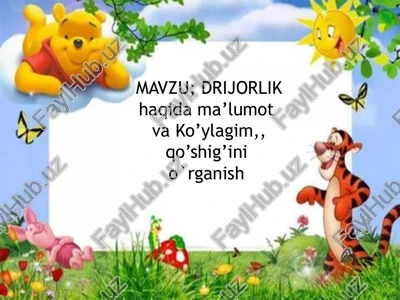 drijorlik haqidama'lumot — PPTX