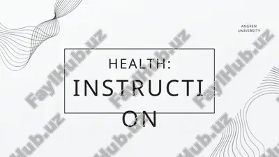 health instruction — PPTX